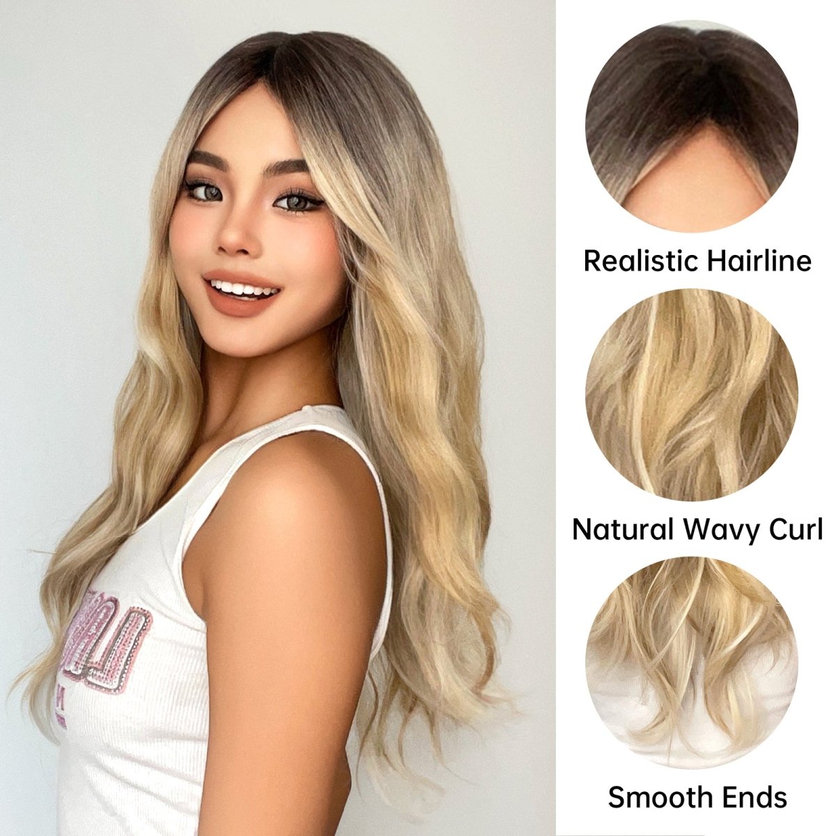 Blonde Ombre Wavy Wig - MARKETPLACE - Milk & Honey Wigs