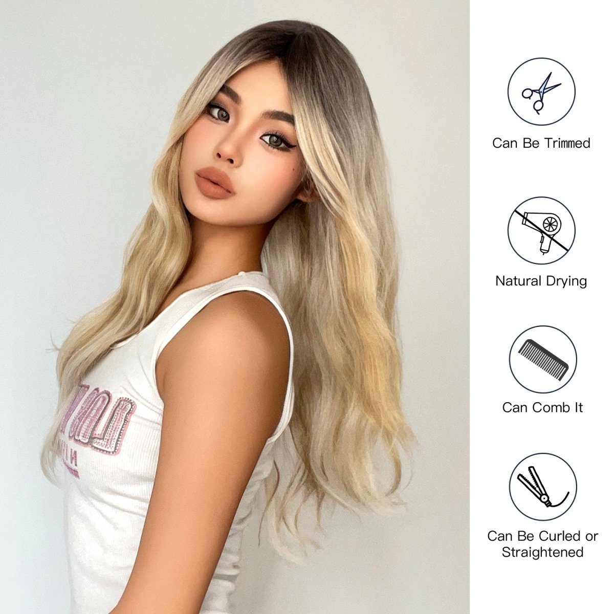 Blonde Ombre Wavy Wig - MARKETPLACE - Milk & Honey Wigs