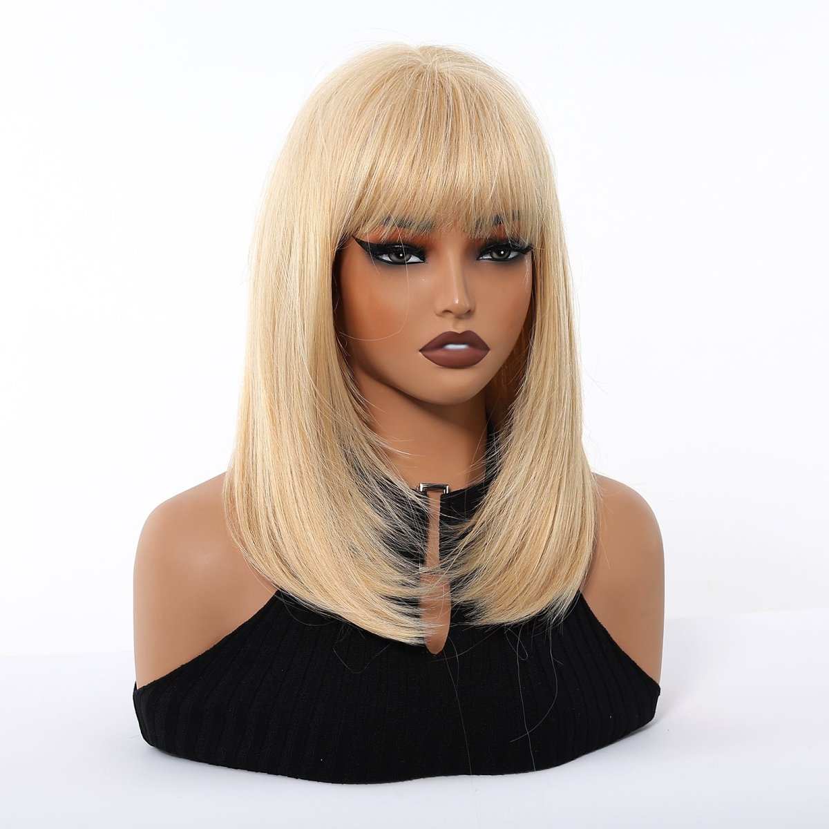 Blonde Straight with Full Fringe Wig - MARKETPLACE - Milk & Honey Wigs
