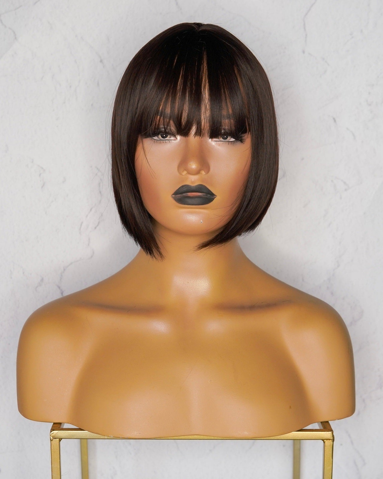 BLUNT DARK BROWN Fringe Wig - Milk & Honey Wigs