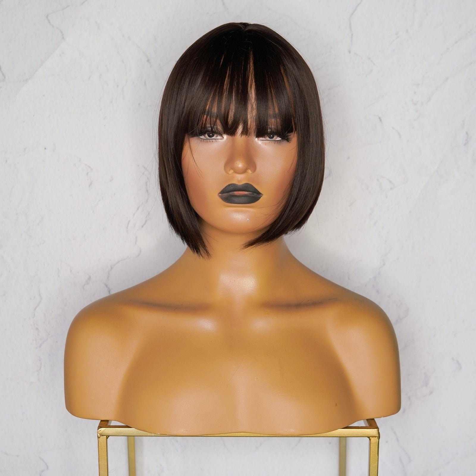 BLUNT DARK BROWN Fringe Wig - Milk & Honey Wigs