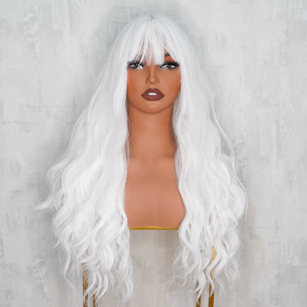 BONNIE White Fringe Wig - Milk & Honey Wigs