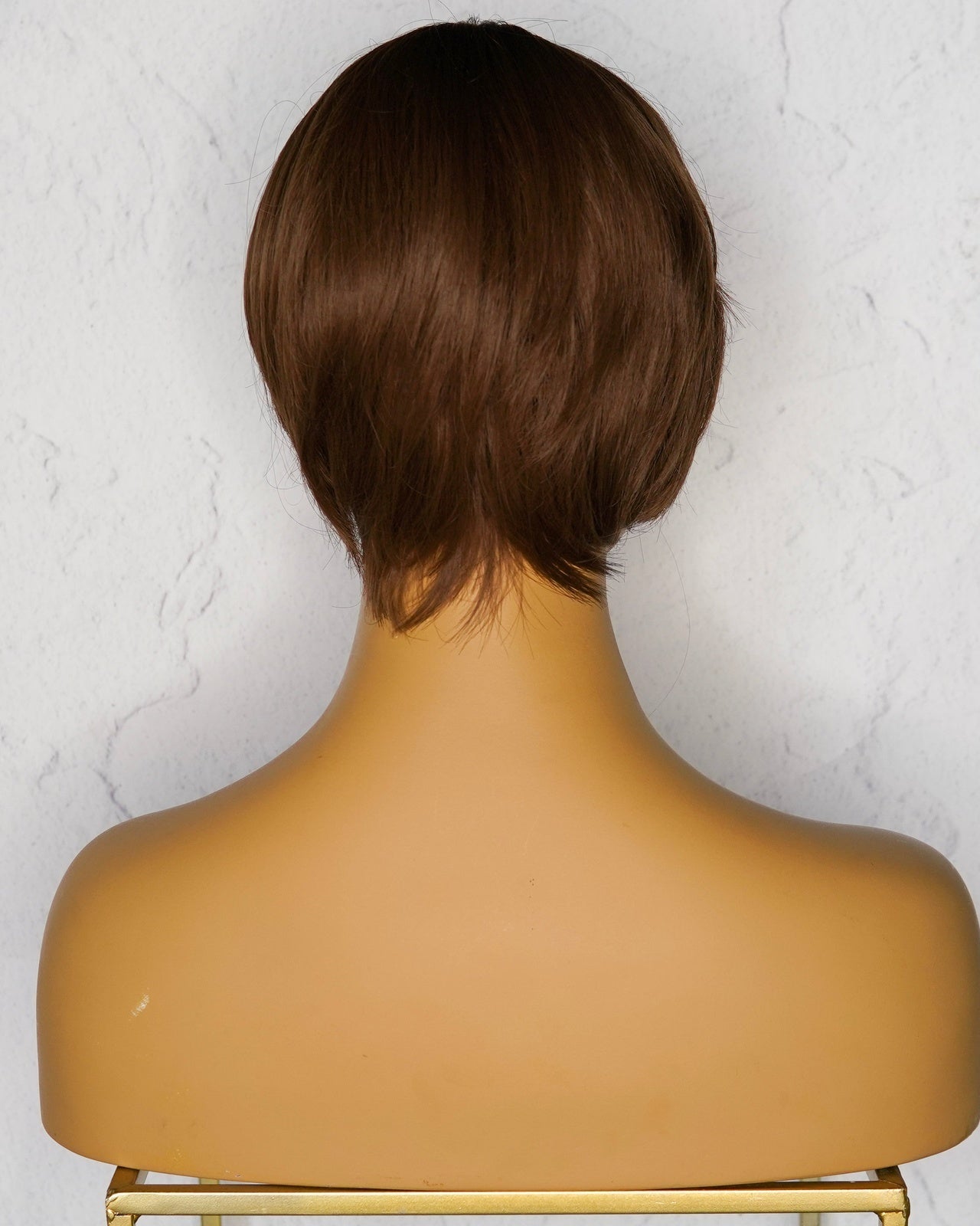 BRIDE Caramel Brown Pixie Cut Fringe Wig - Milk & Honey Wigs