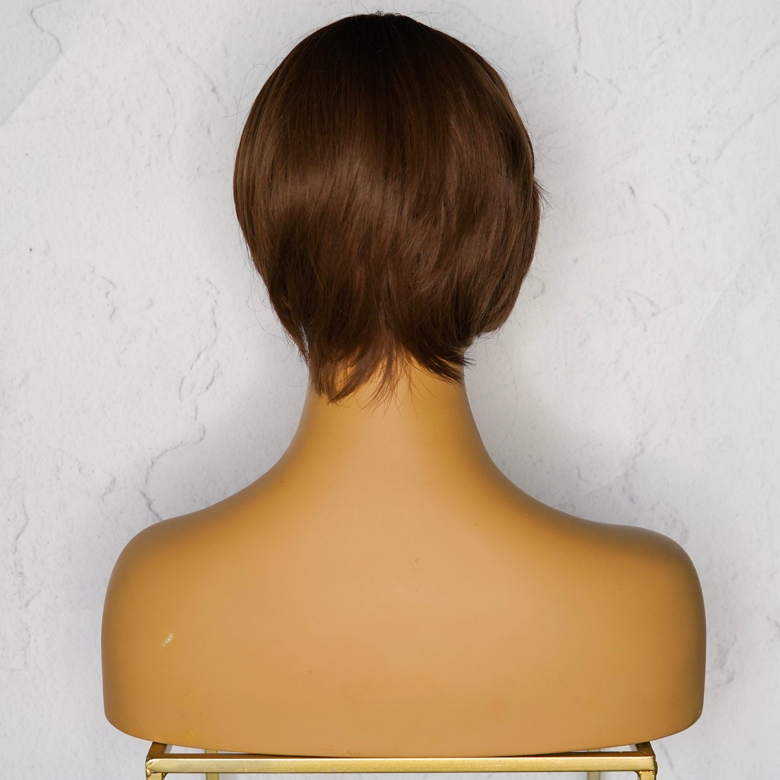 BRIDE Caramel Brown Pixie Cut Fringe Wig - Milk & Honey Wigs