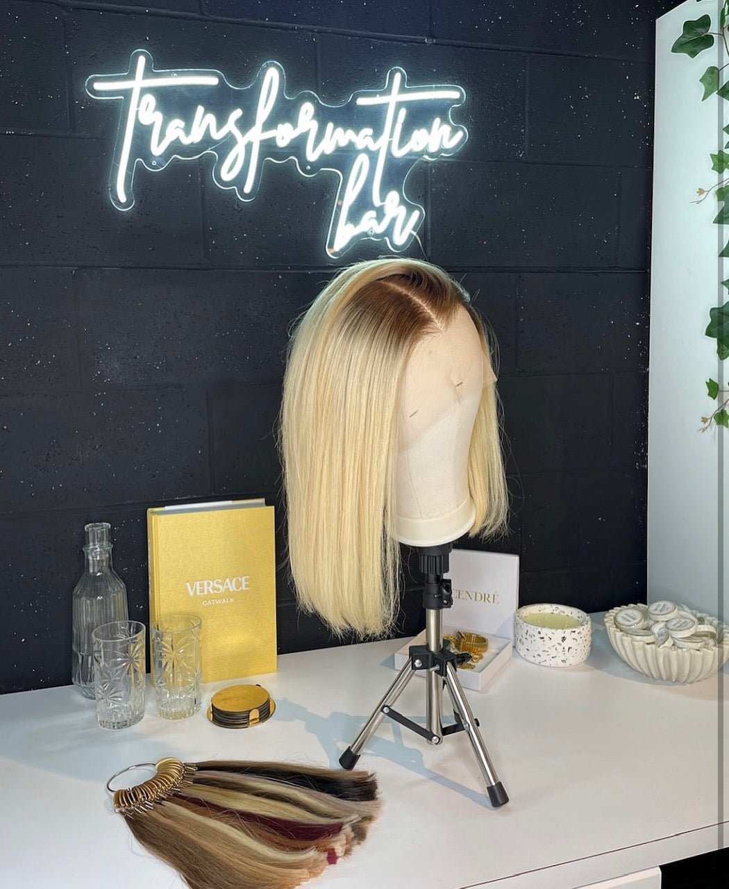 BRONTE Blonde Human Hair Lace Front Wig - Milk & Honey Wigs