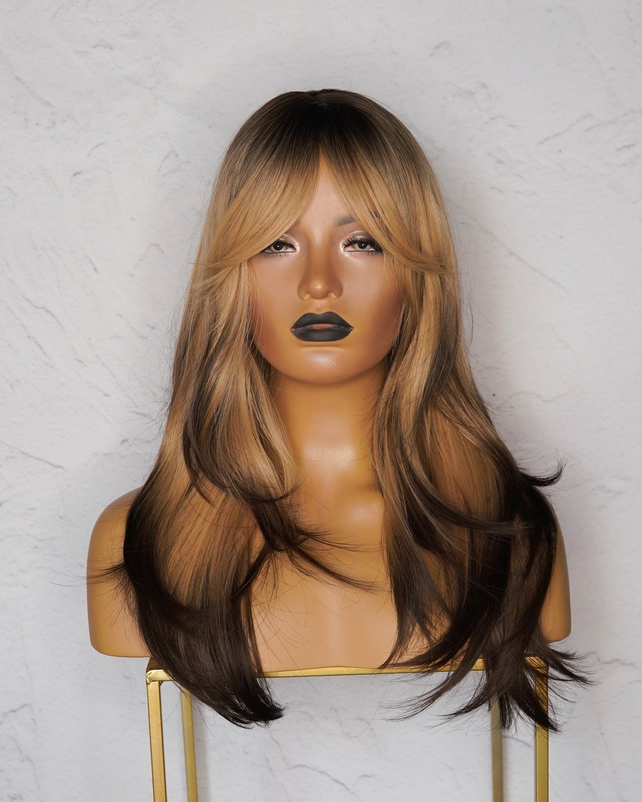 BROOKLYN Ombre Blonde Fringe Wig - Milk & Honey Wigs