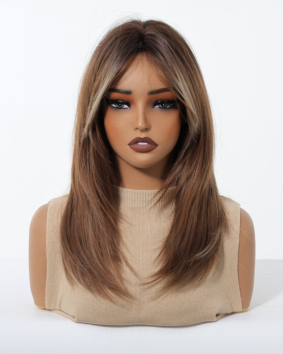 Caramel Brown with Ash Blonde Highlight Wig - MARKETPLACE - Milk & Honey Wigs