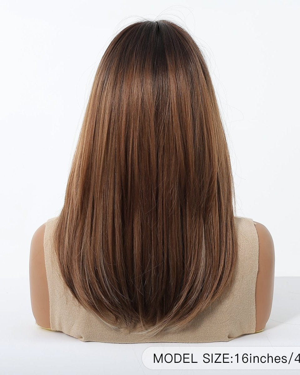 Caramel Brown with Ash Blonde Highlight Wig - MARKETPLACE - Milk & Honey Wigs