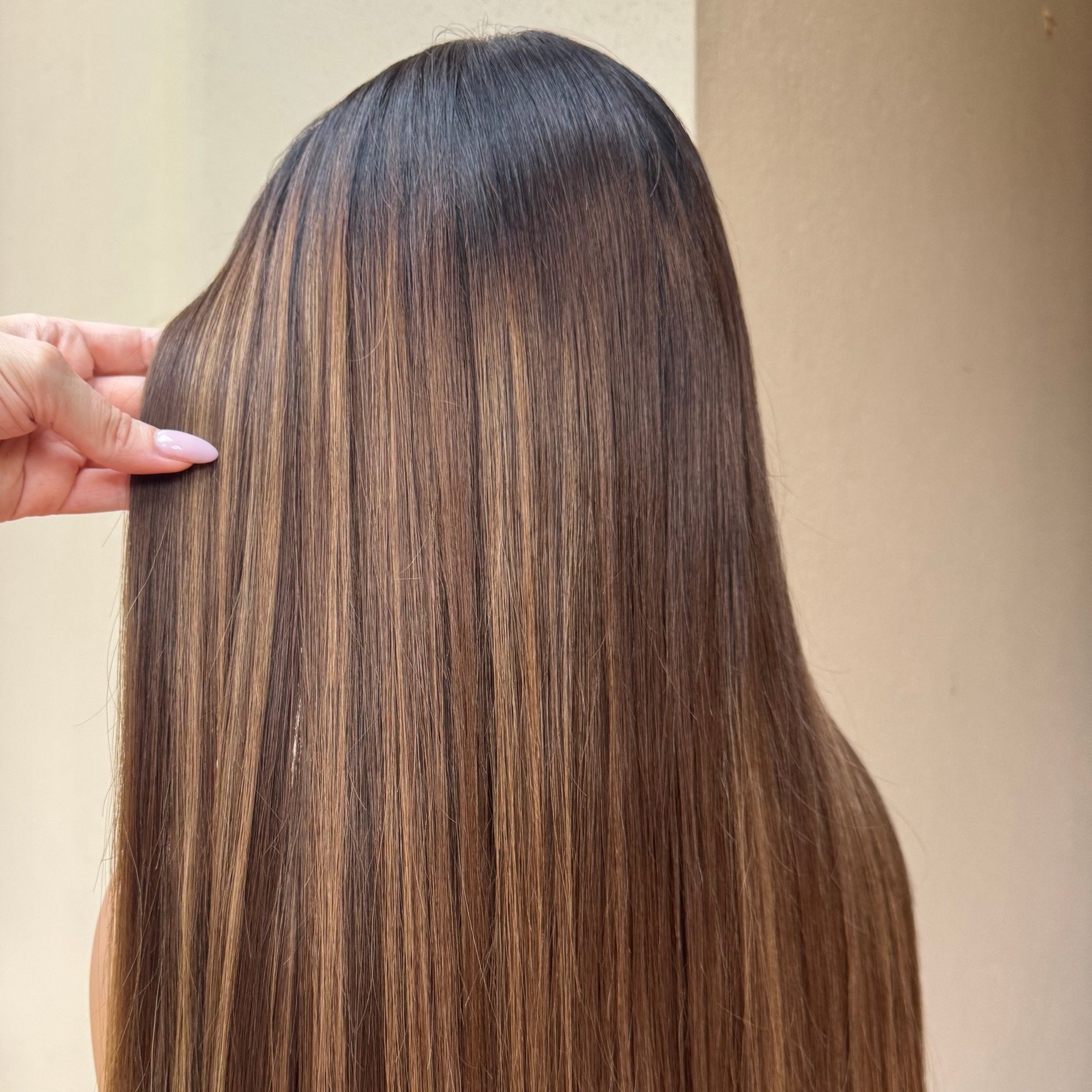 CARTER - Lived In Brunette - Human Hair Wig | Brown, 16 Inch, 13x6 Lace Front, Human Hair | Milk & Honey Wigs