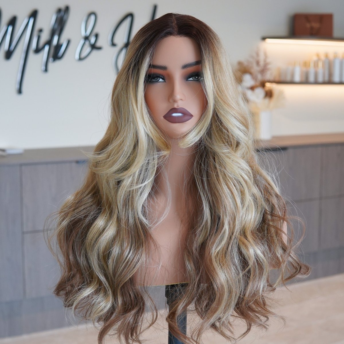 CELESTE Caramel Ombre Blonde Lace Front Wig - Milk & Honey Wigs