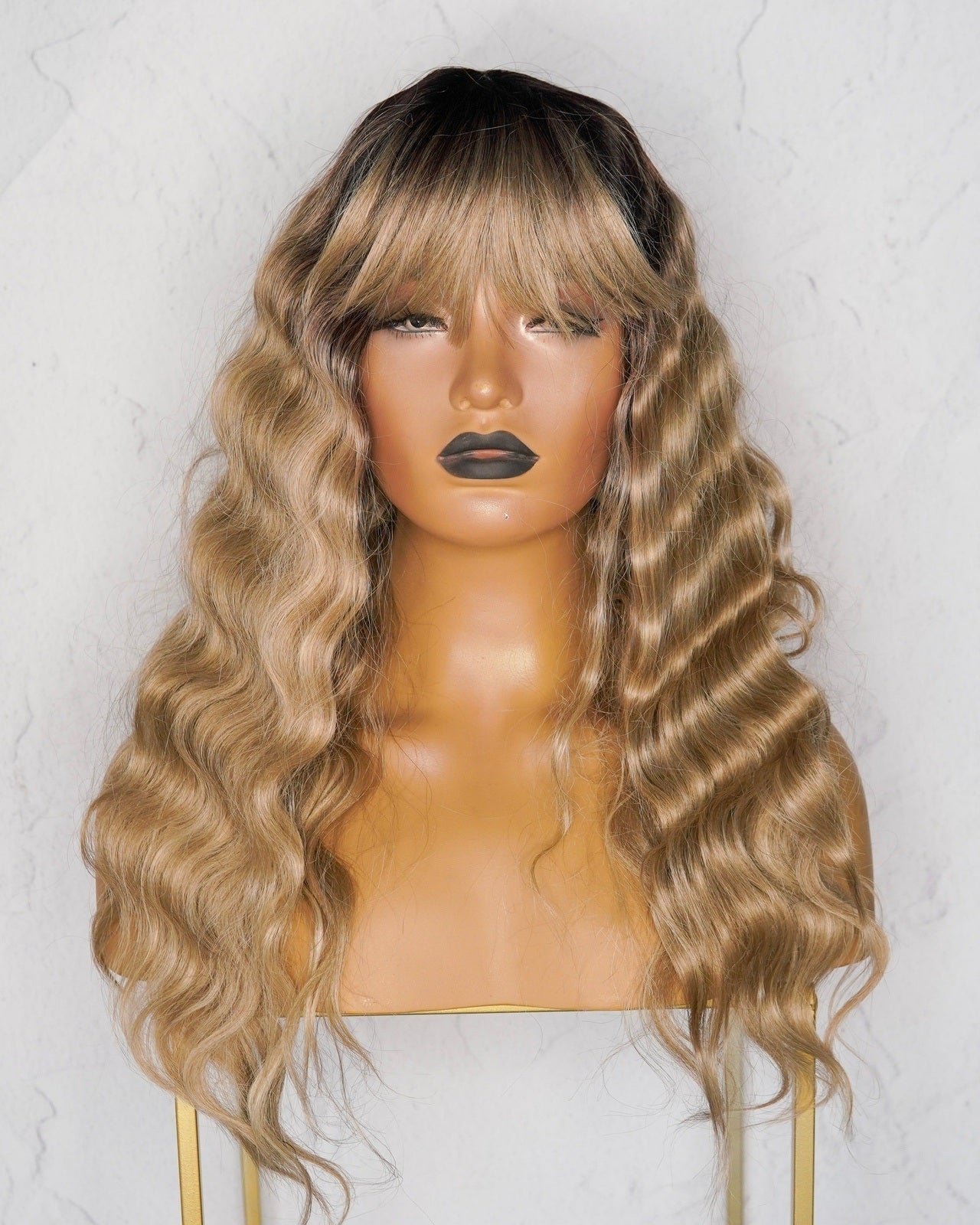 CHELSEA Ombre Ash Fringe Wig - Milk & Honey Wigs