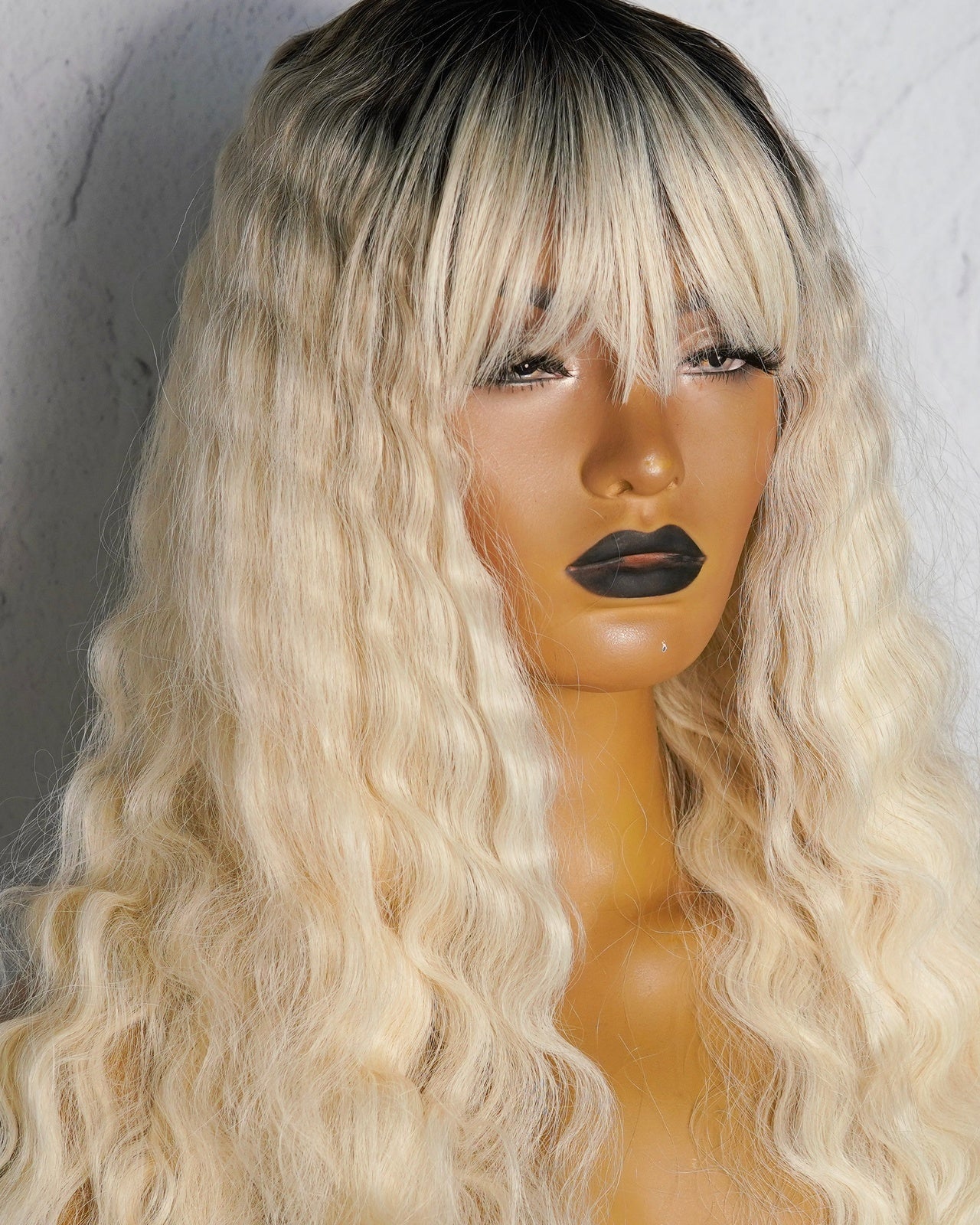 CHELSEA Ombre Platinum Fringe Wig - Milk & Honey Wigs