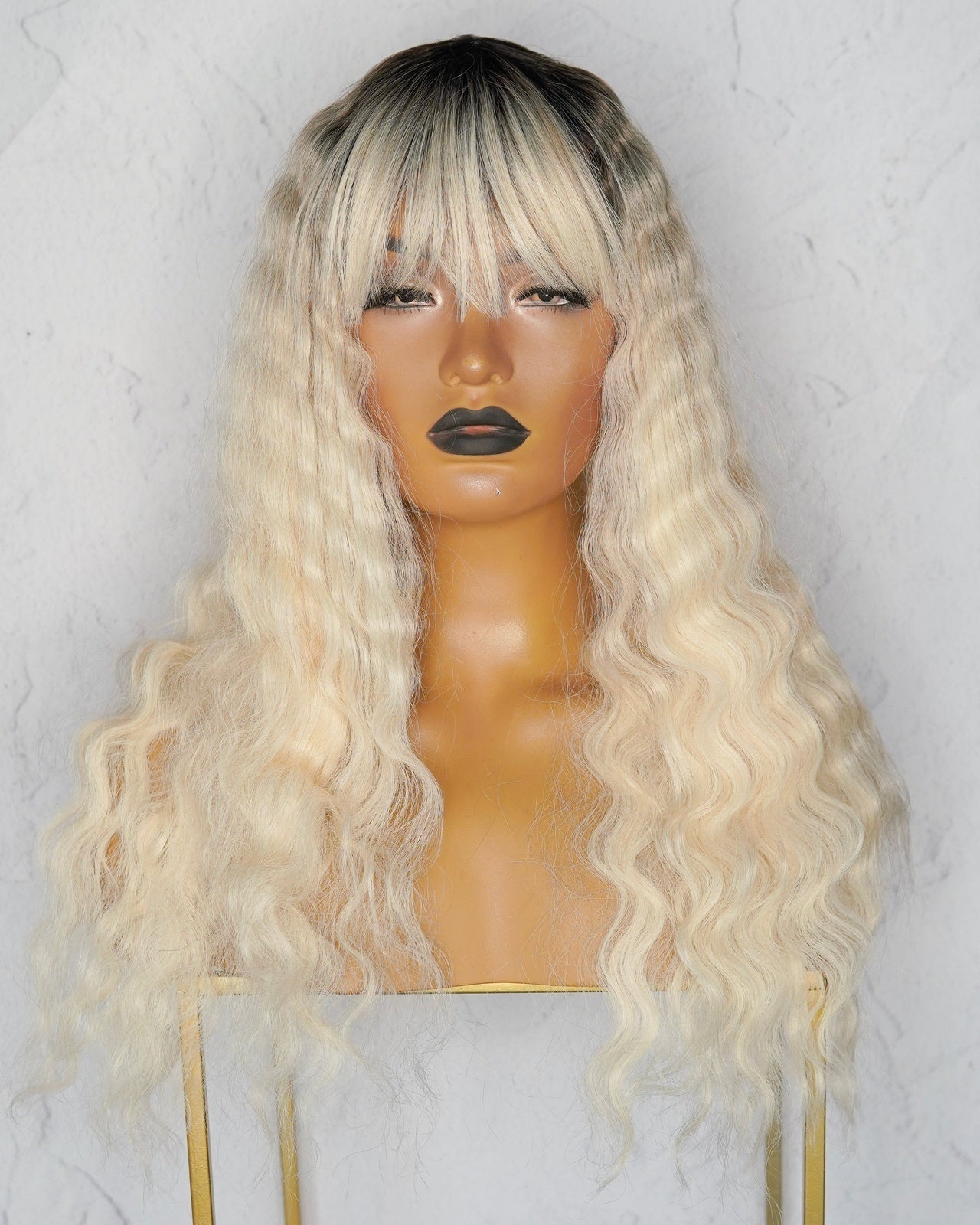 CHELSEA Ombre Platinum Fringe Wig - Milk & Honey Wigs