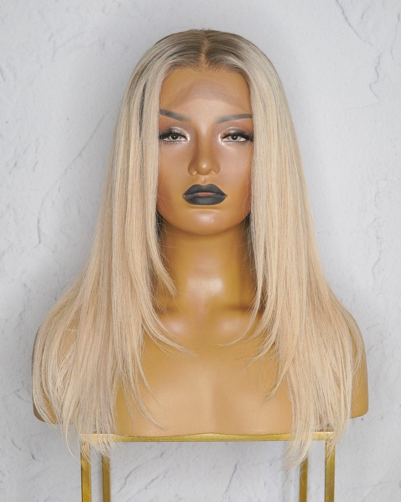 CHERI Ash Blonde Root Human Hair Lace Front Wig ** READY TO SHIP ** - Milk & Honey Wigs