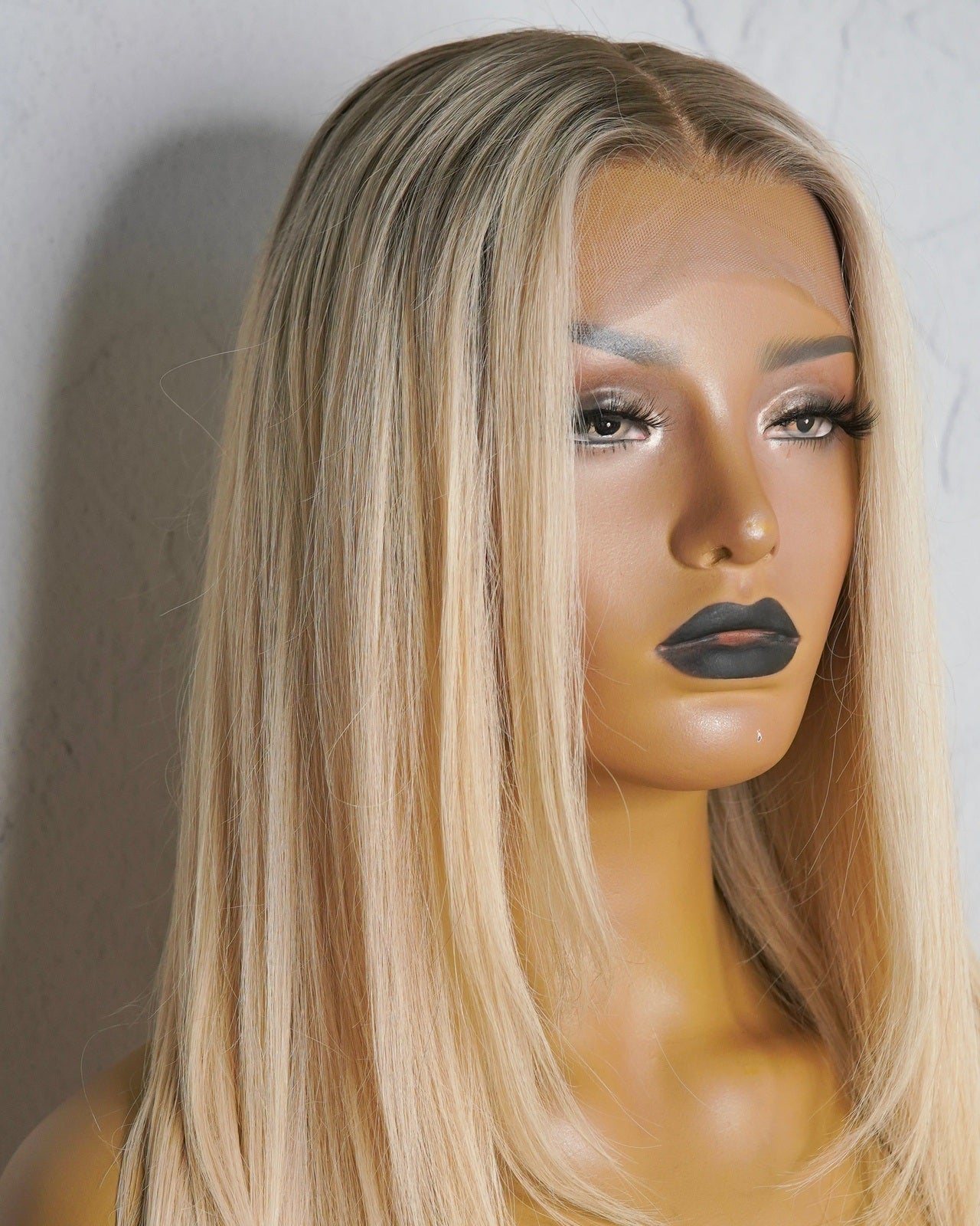 CHERI Ash Blonde Root Human Hair Lace Front Wig ** READY TO SHIP ** - Milk & Honey Wigs