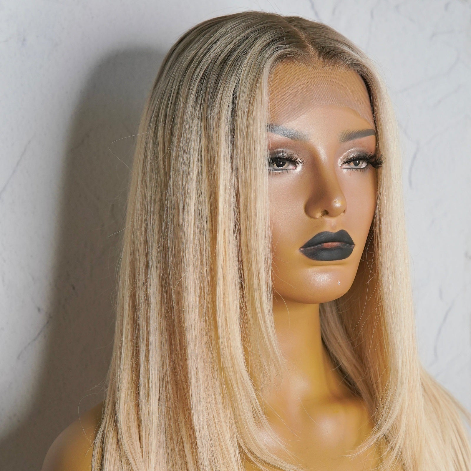 CHERI Ash Blonde Root Human Hair Lace Front Wig ** READY TO SHIP ** - Milk & Honey Wigs