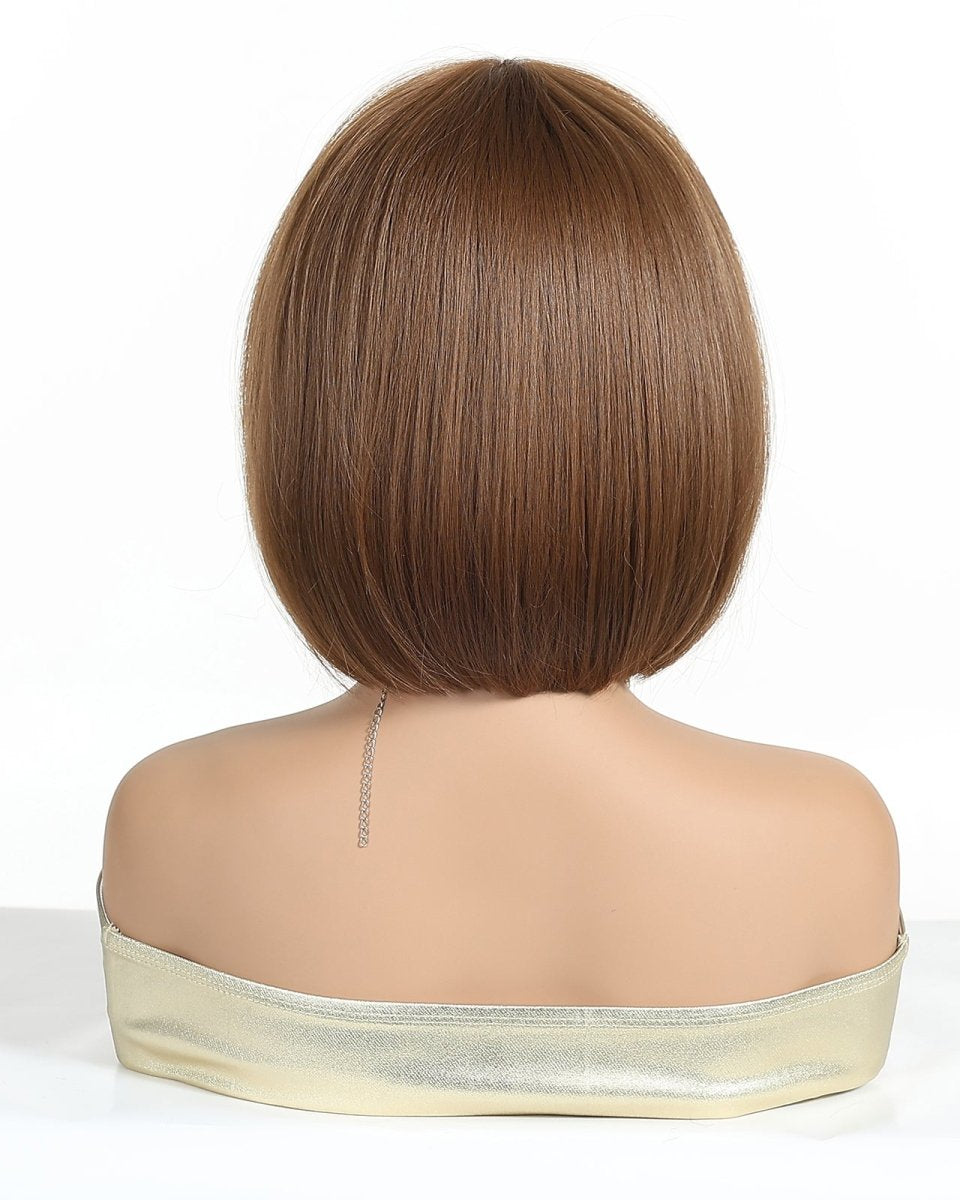 Chestnut Brown Bob with Fringe Wig - MARKETPLACE - Milk & Honey Wigs
