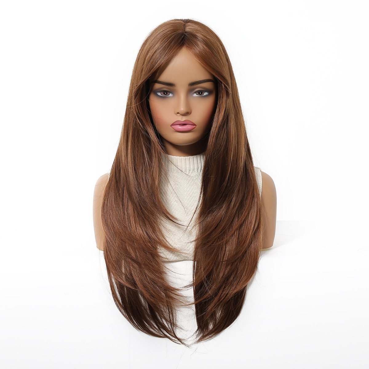 Chestnut Brown Layered Wig - MARKETPLACE - Milk & Honey Wigs