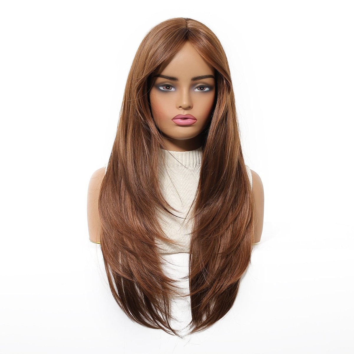 Chestnut Brown Layered Wig - MARKETPLACE - Milk & Honey Wigs