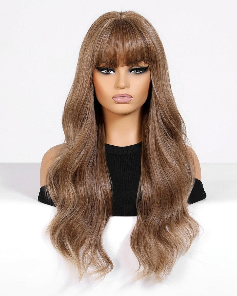 Chestnut Brown Long Wavy Wig - MARKETPLACE - Milk & Honey Wigs