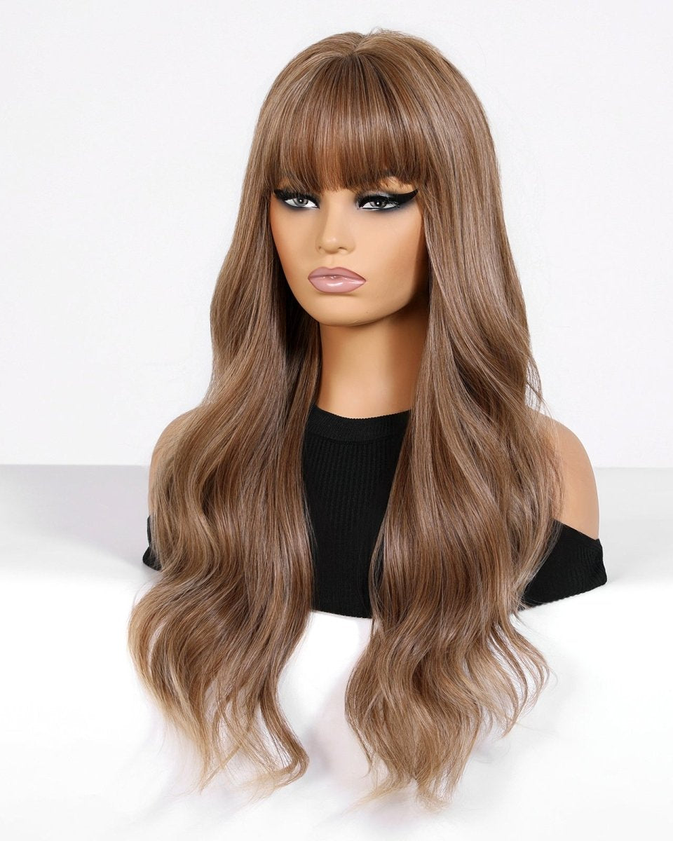 Chestnut Brown Long Wavy Wig - MARKETPLACE - Milk & Honey Wigs
