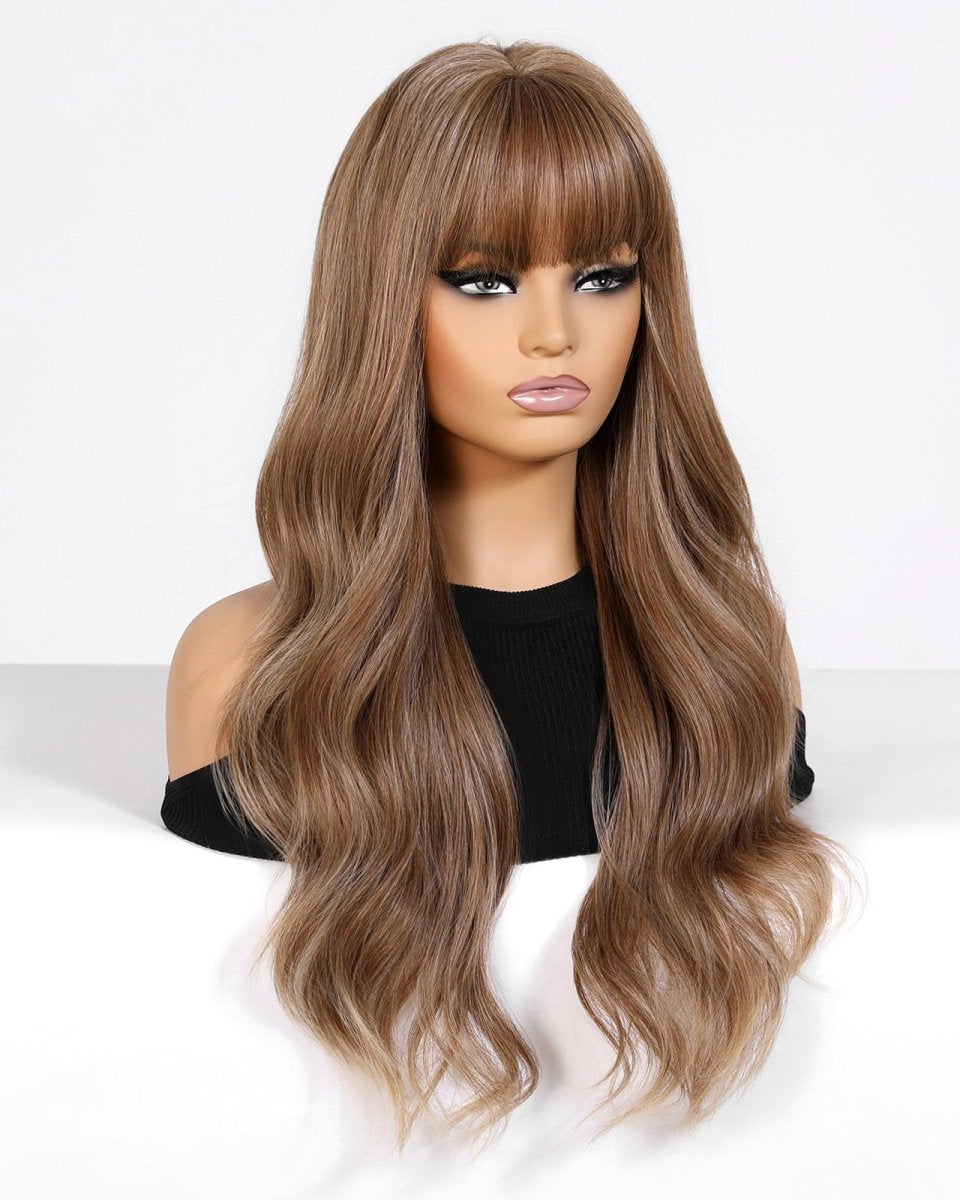 Chestnut Brown Long Wavy Wig - MARKETPLACE - Milk & Honey Wigs