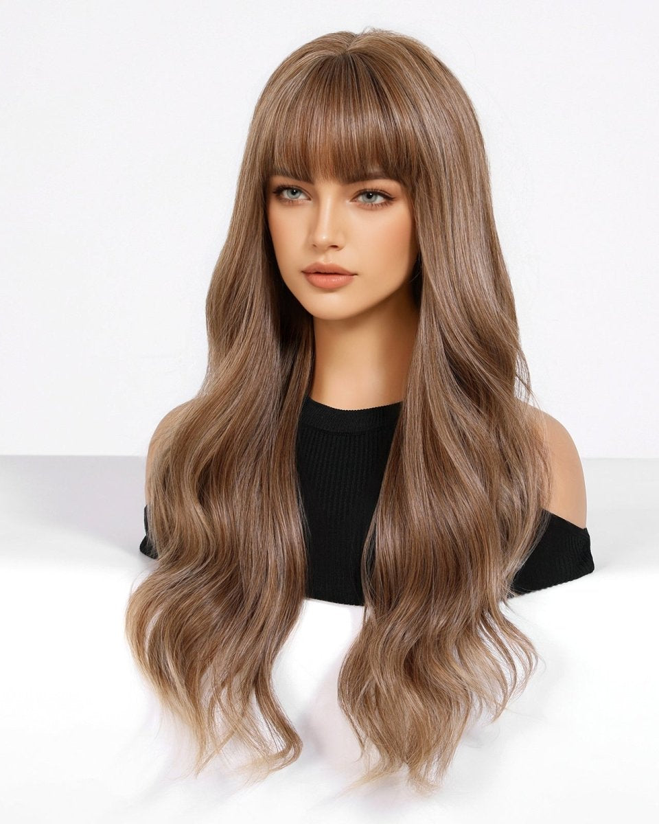 Chestnut Brown Long Wavy Wig - MARKETPLACE - Milk & Honey Wigs