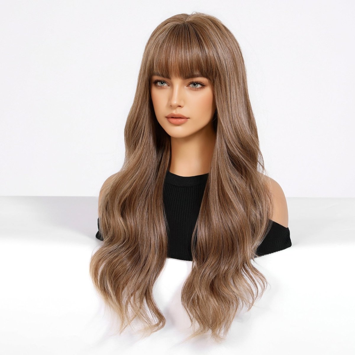 Chestnut Brown Long Wavy Wig - MARKETPLACE - Milk & Honey Wigs