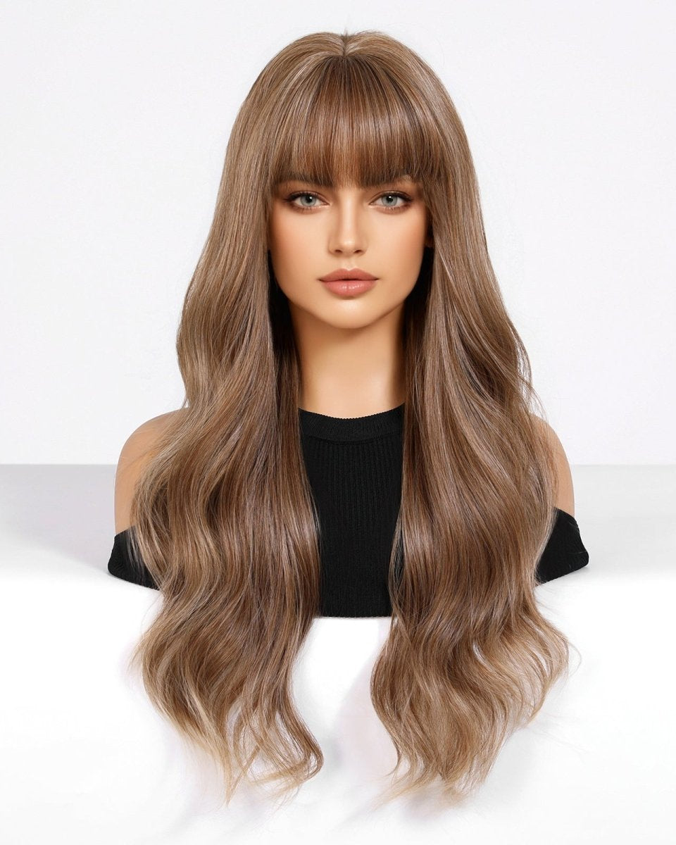 Chestnut Brown Long Wavy Wig - MARKETPLACE - Milk & Honey Wigs