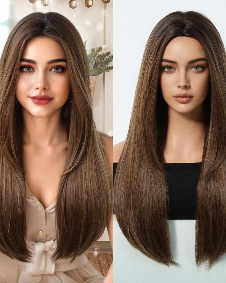 Chestnut Brown Straight Wig - MARKETPLACE - Milk & Honey Wigs