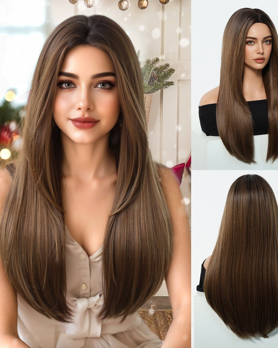 Chestnut Brown Straight Wig - MARKETPLACE - Milk & Honey Wigs