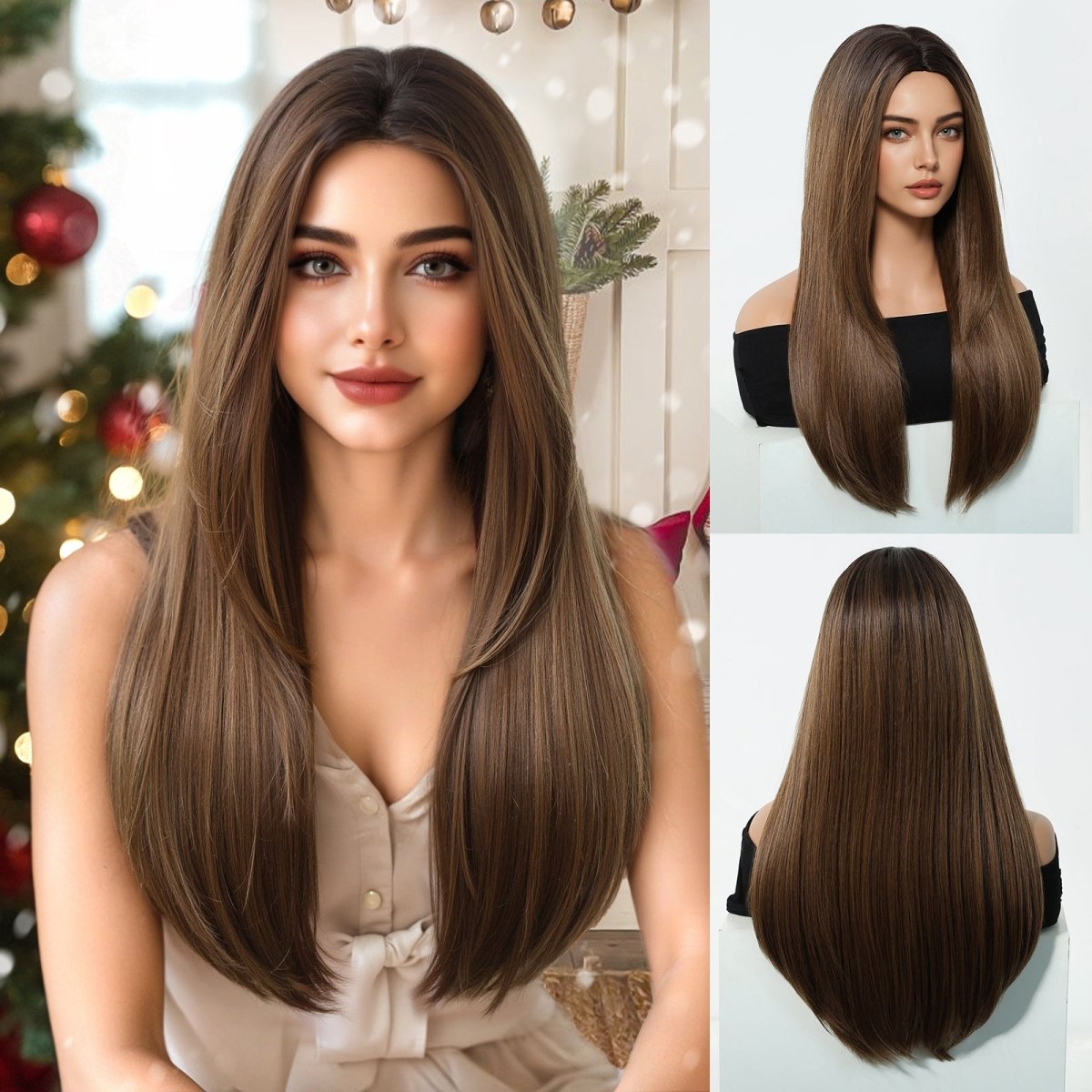 Chestnut Brown Straight Wig - MARKETPLACE - Milk & Honey Wigs