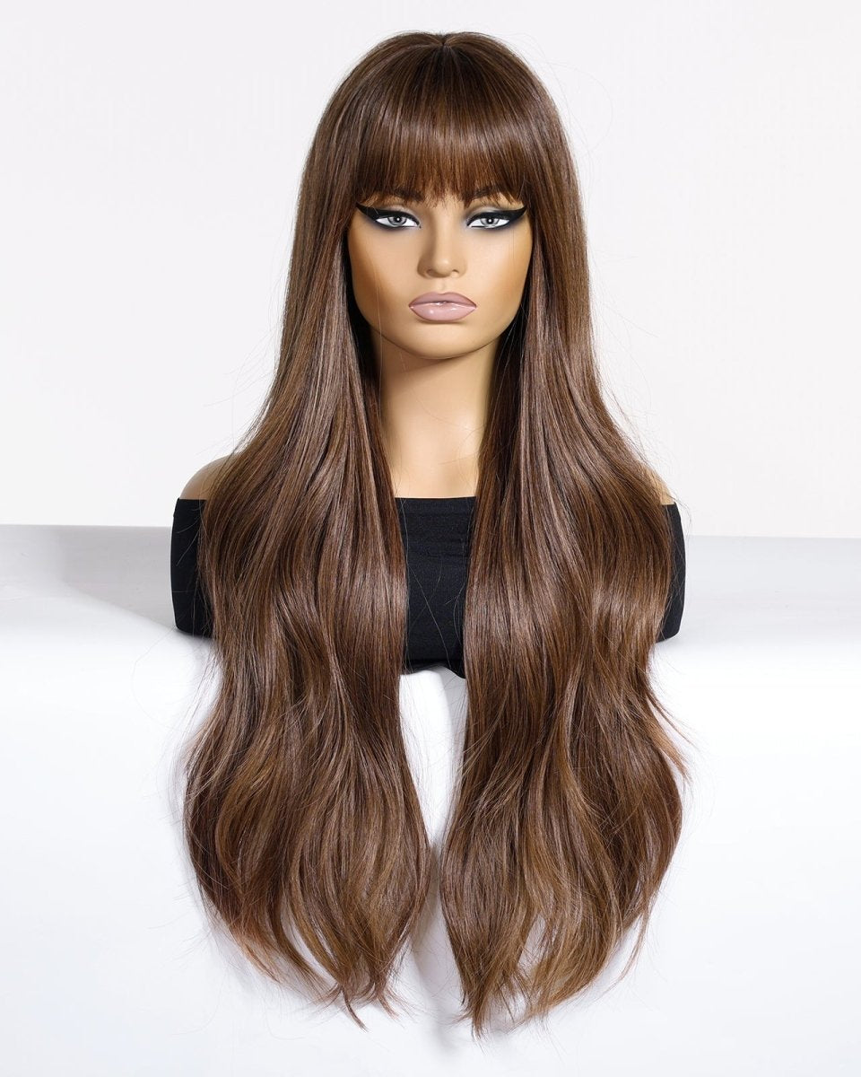 Chestnut Brown with Full Fringe Wig - MARKETPLACE - Milk & Honey Wigs
