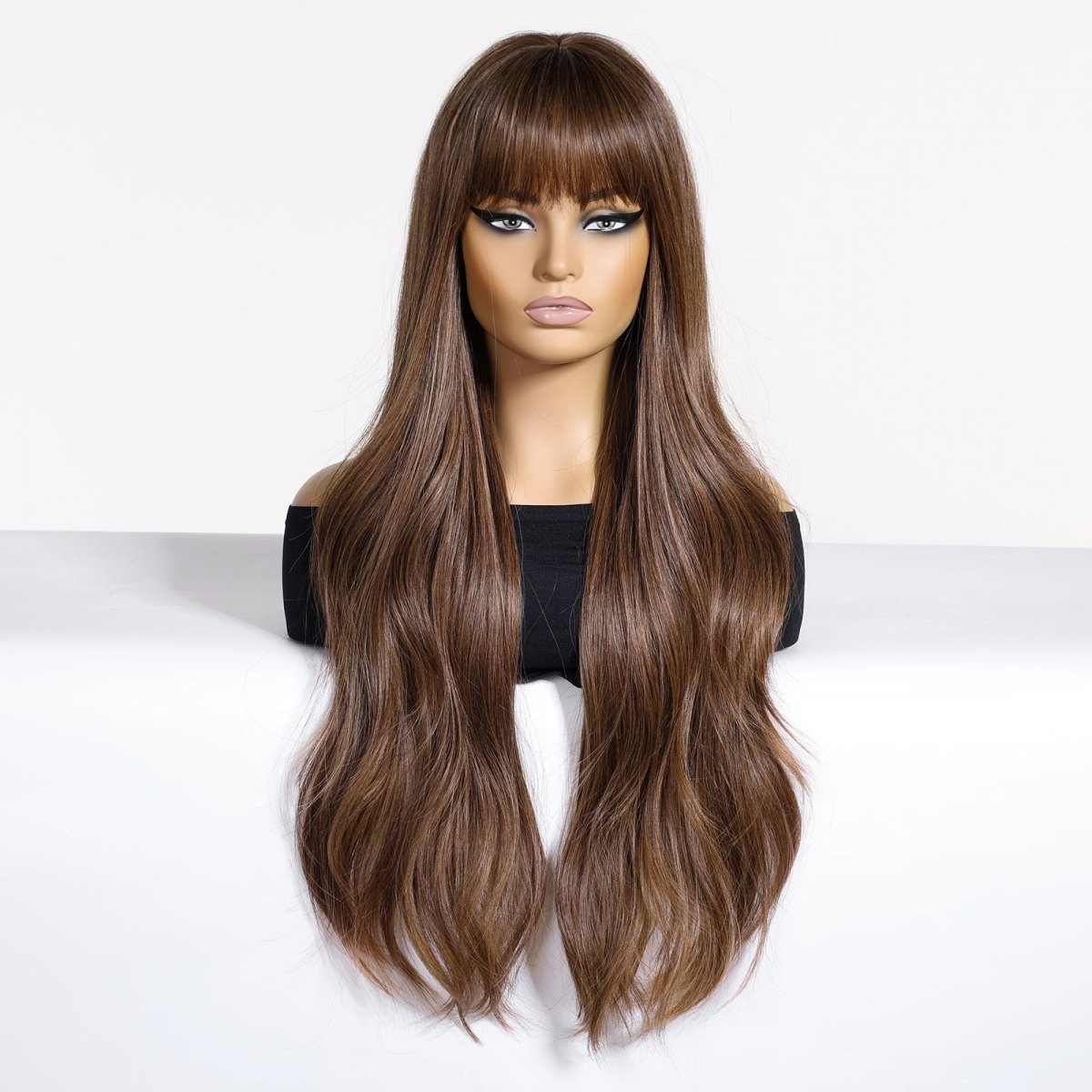 Chestnut Brown with Full Fringe Wig - MARKETPLACE - Milk & Honey Wigs