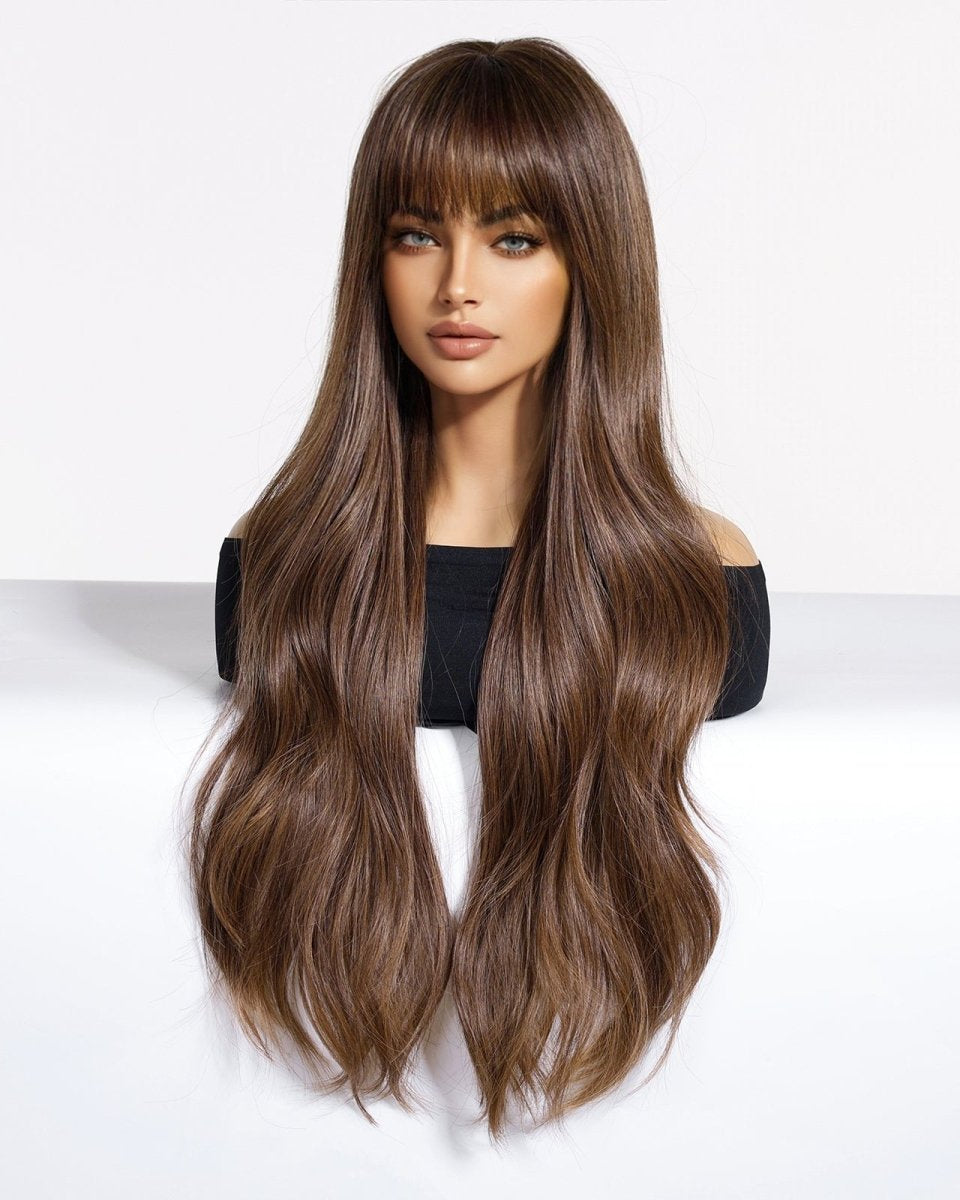 Chestnut Brown with Full Fringe Wig - MARKETPLACE - Milk & Honey Wigs