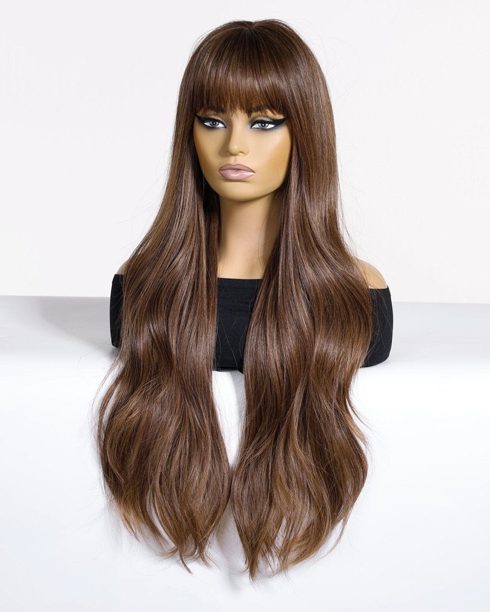 Chestnut Brown with Full Fringe Wig - MARKETPLACE - Milk & Honey Wigs