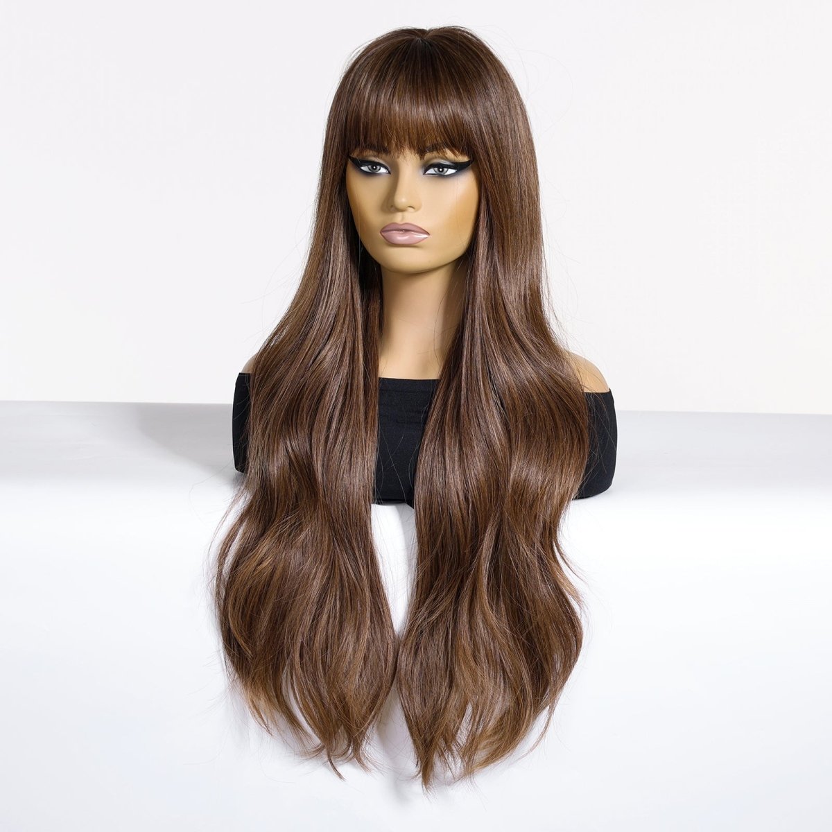 Chestnut Brown with Full Fringe Wig - MARKETPLACE - Milk & Honey Wigs