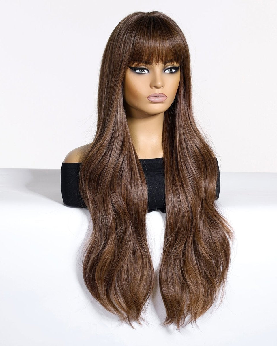 Chestnut Brown with Full Fringe Wig - MARKETPLACE - Milk & Honey Wigs