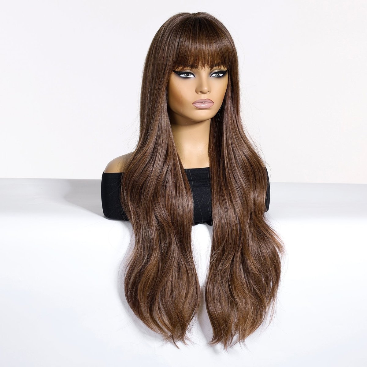 Chestnut Brown with Full Fringe Wig - MARKETPLACE - Milk & Honey Wigs