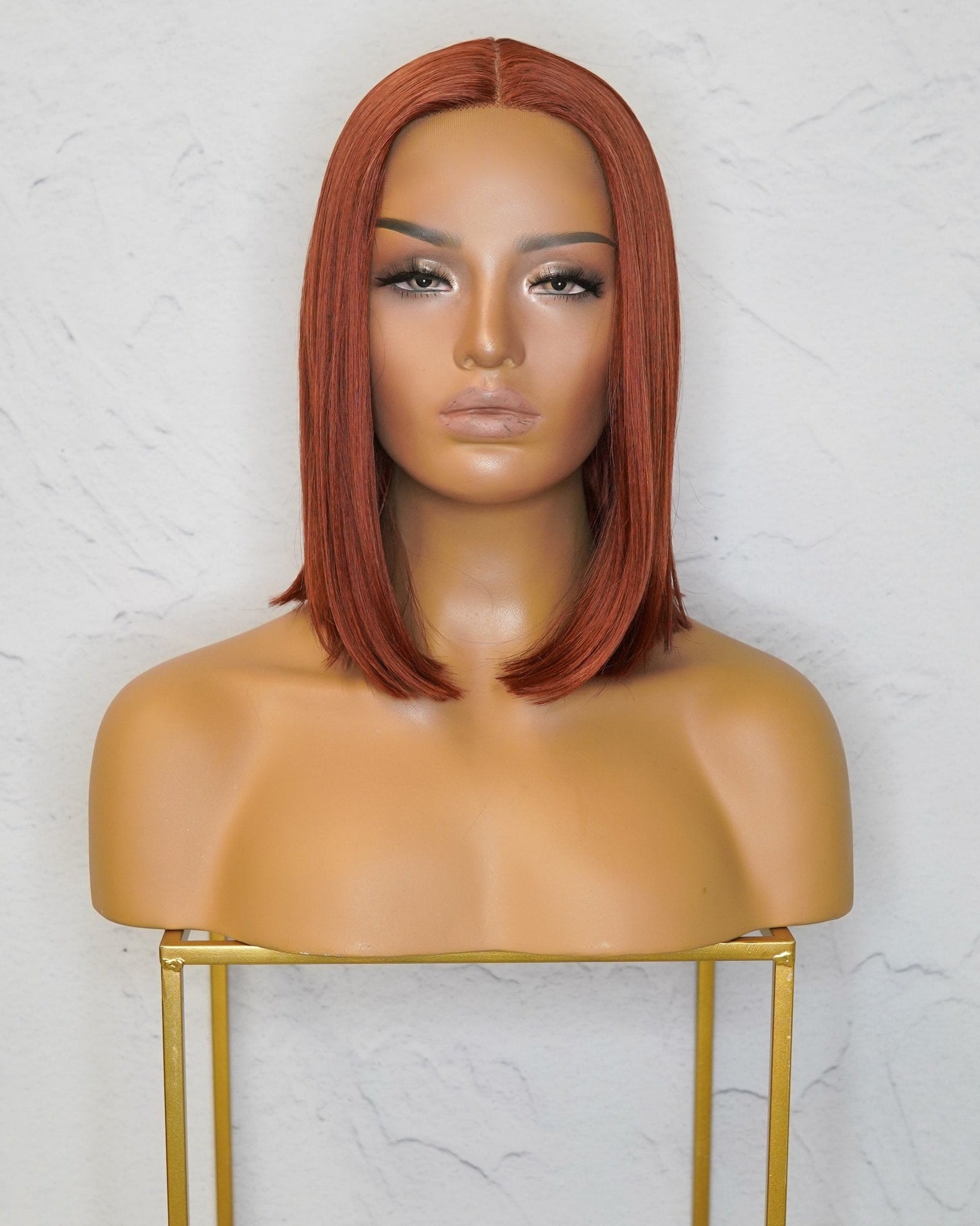 CIARA Auburn 14" Human Hair 13x6 Lace Front Wig - Milk & Honey Wigs