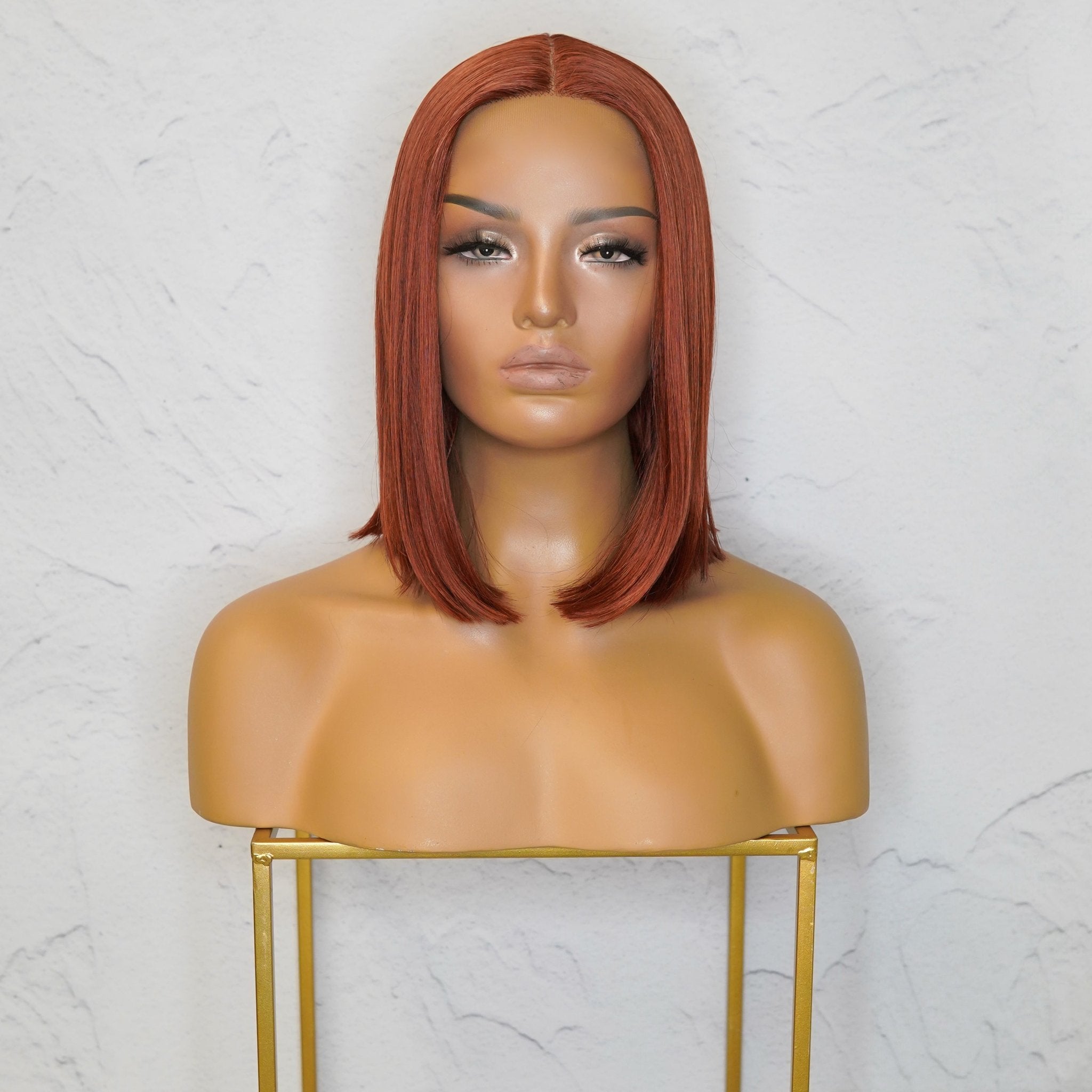 CIARA Auburn 14" Human Hair 13x6 Lace Front Wig - Milk & Honey Wigs