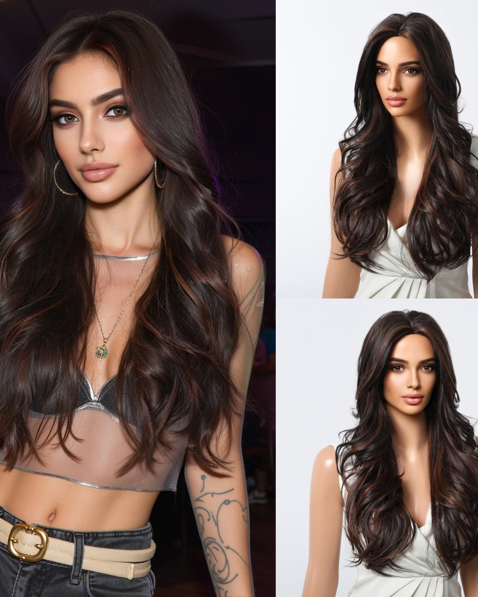 Classic Dark Chocolate Voluminous Curls Wig - MARKETPLACE - Milk & Honey Wigs