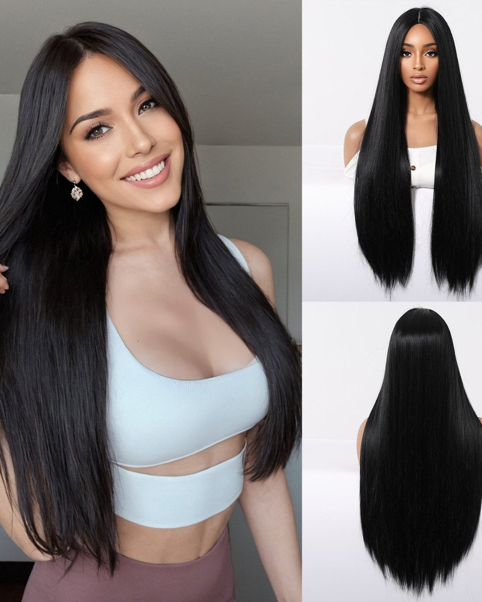 Classic Jet Black Sleek Straight Wig - MARKETPLACE - Milk & Honey Wigs