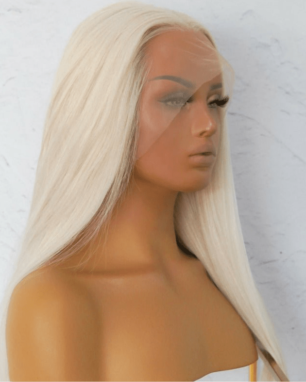 CLEO Platinum White Blonde Human Hair Medical Cap Wig 16” ** READY TO SHIP ** - Milk & Honey Wigs
