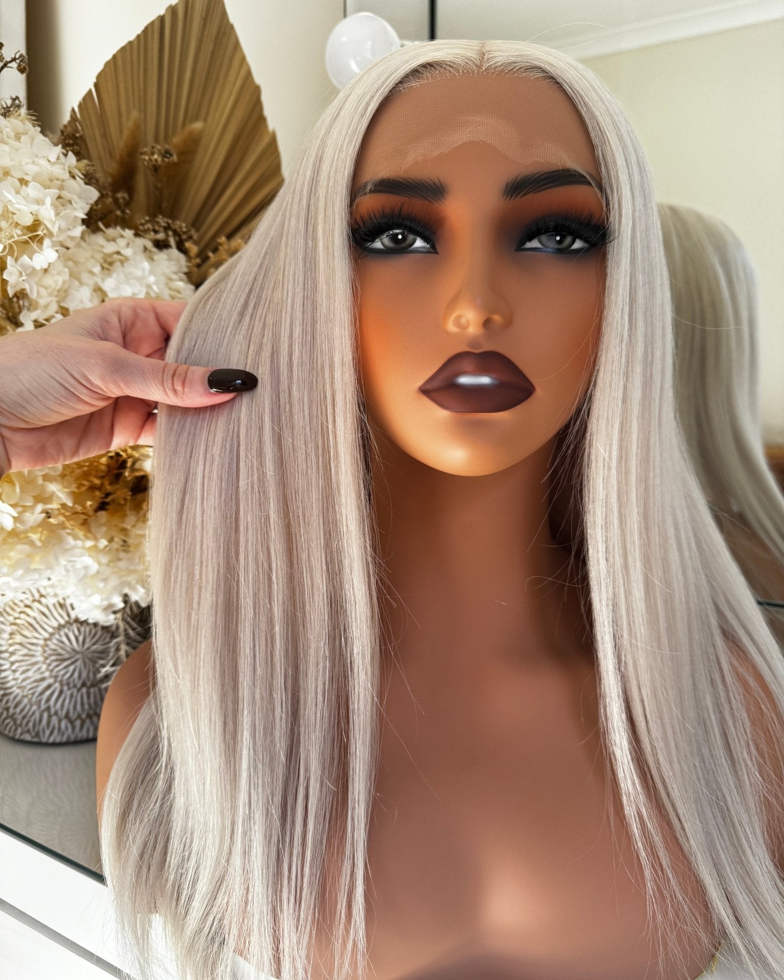 CLEO Platinum White Blonde Human Hair Medical Cap Wig 16” ** READY TO SHIP ** - Milk & Honey Wigs