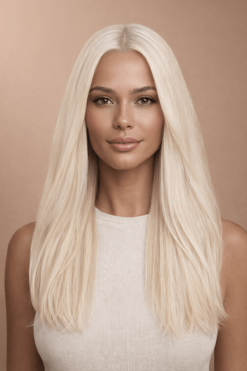 CLEO - Platinum White Blonde - Human Hair Wig - Milk & Honey Wigs