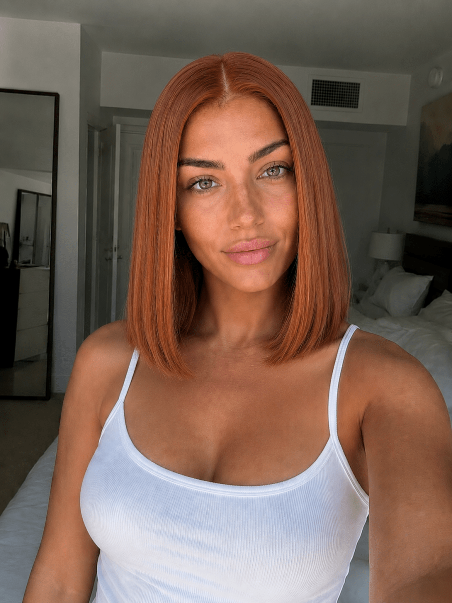 COPPER BOB - 30 - Human Hair Wig - Milk & Honey Wigs