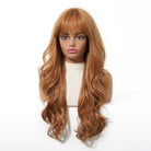 Copper Cinnamon Waves with Blunt Fringe Wig - MARKETPLACE - Milk & Honey Wigs