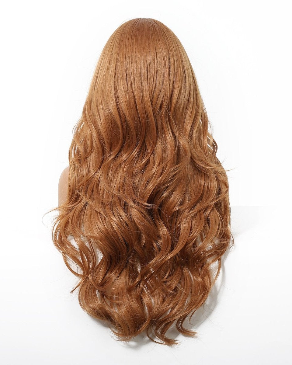 Copper Cinnamon Waves with Blunt Fringe Wig - MARKETPLACE - Milk & Honey Wigs