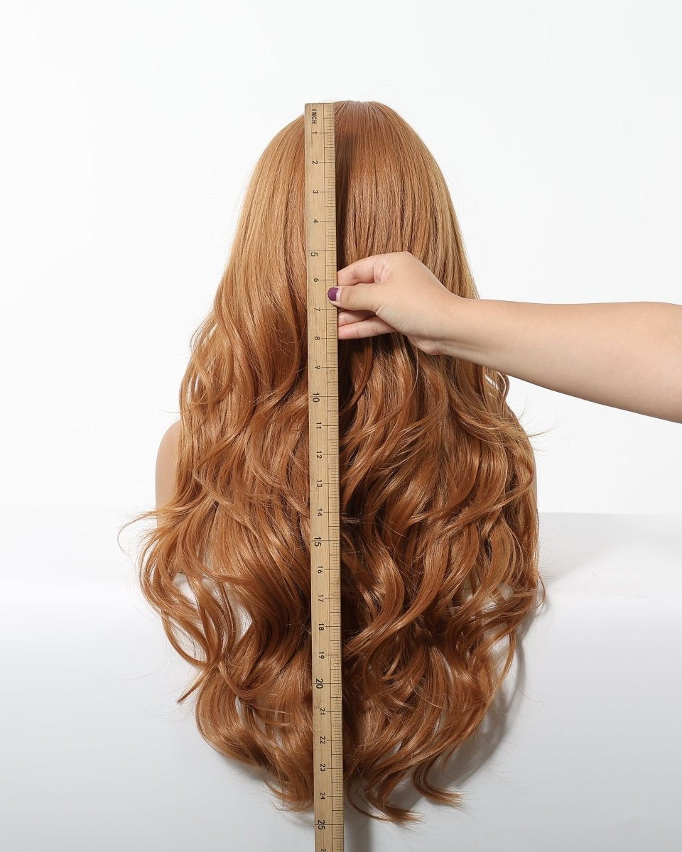 Copper Cinnamon Waves with Blunt Fringe Wig - MARKETPLACE - Milk & Honey Wigs